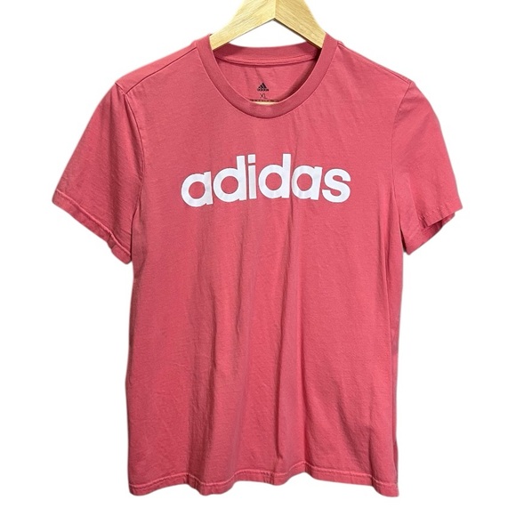 Adidas Women’s Pink Short Sleeve Tee with Logo Size XL - Picture 1 of 8